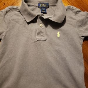 Gray polo with green horse